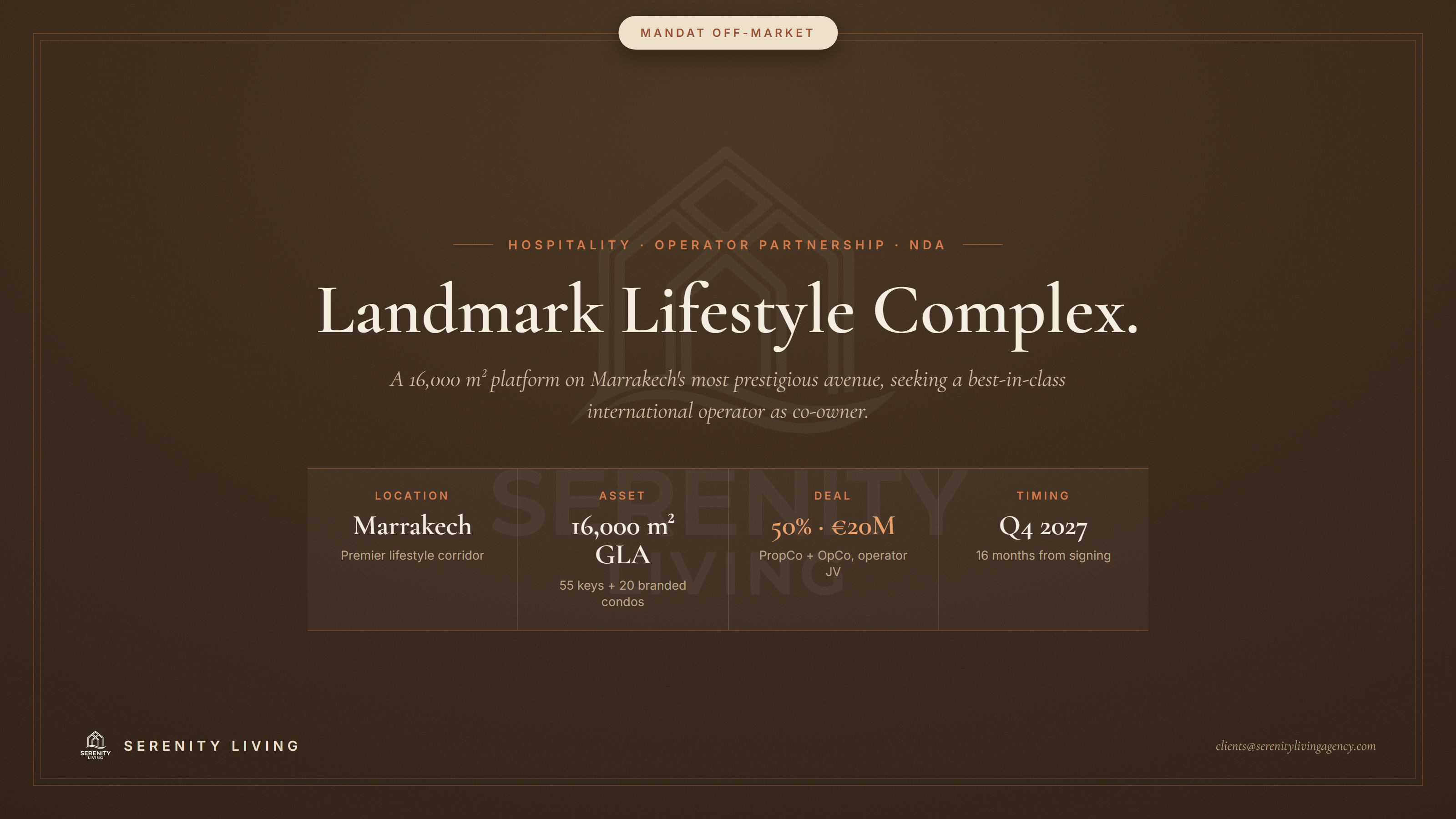 Complexe lifestyle de prestige, Marrakech, Commercial, Marrakech