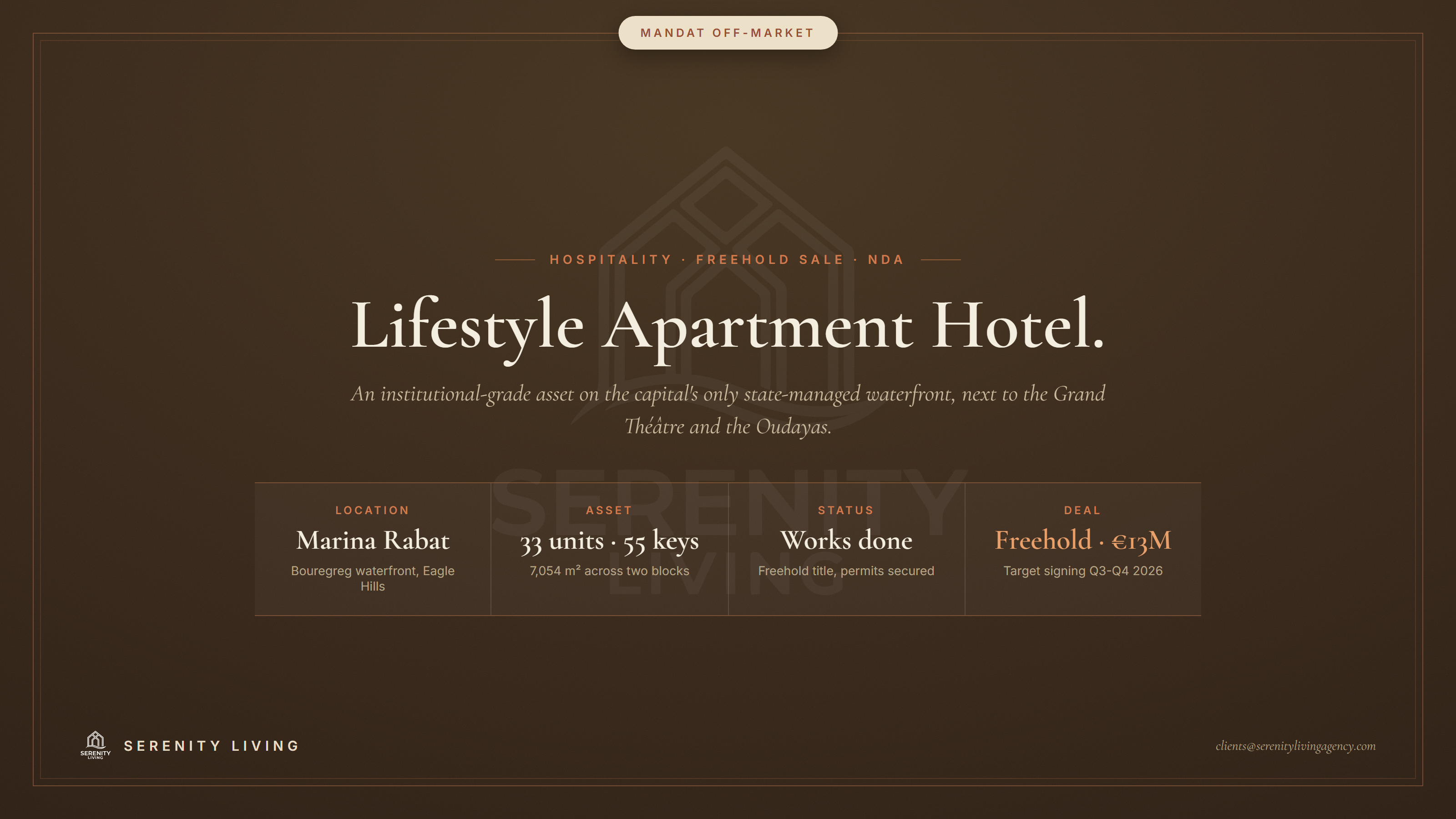 Apart-hôtel lifestyle, Marina de Rabat